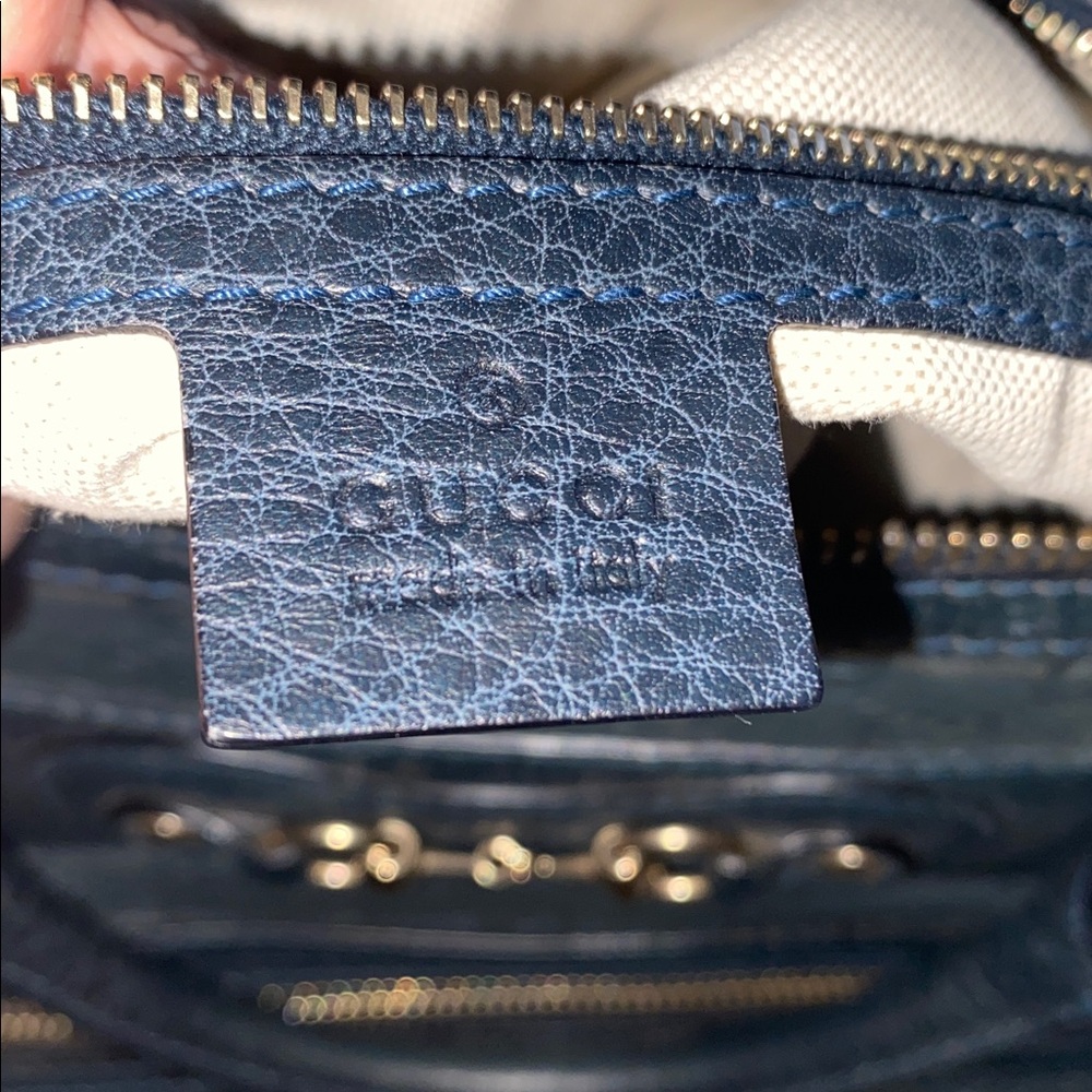 Gucci Hunter Green Satchel with Gold Accents - Picture 4 of 13